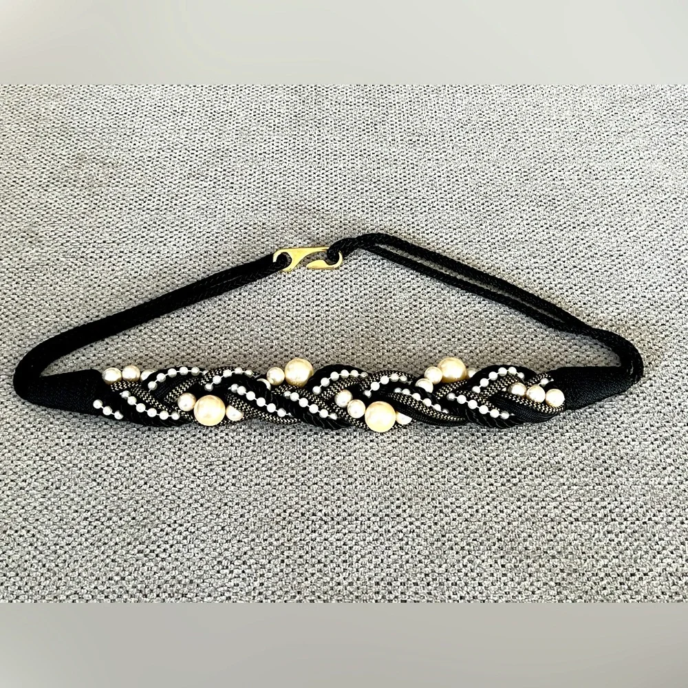 Vintage 80’s - 90’s Braided Pearl Belt Lg‎